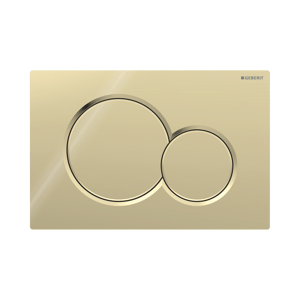 Sigma01 Betätigungsplatte, rund, Messing glänzend für Sigma UP320 und UP720 Einbauspülkasten