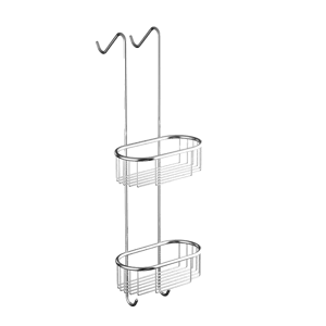 Blaufoss Kiley dubbel zeeprek voor douchewand met haken chroom
