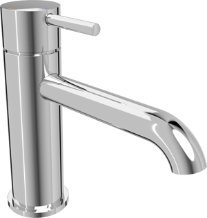 Blaufoss Round 2.0 EcoStart standaard wastafelkraan Glanzend Chroom