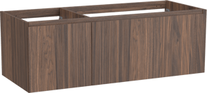 Balmani Idra meuble sous-vasque suspendu 135 x 55 cm asymétrique à droite plaqué noyer 4 tiroirs