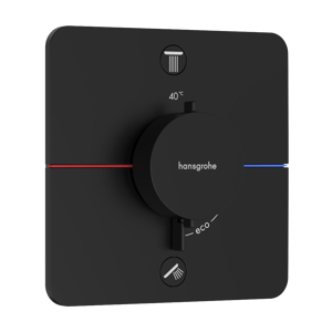 Hansgrohe Showerselect Comfort Q Robinet de baignoire encastré 2 évacuations noir mat