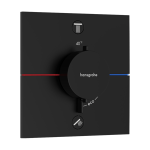 Hansgrohe Showerselect Comfort E Robinet de baignoire encastré 2 évacuations noir mat