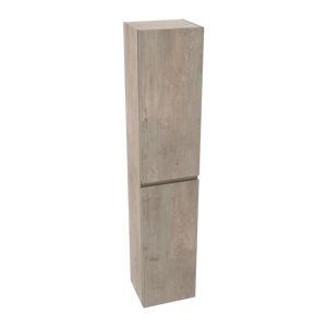 Linie Lado Badhochschrank: Hängend, graue Eiche, 35 x 30 x 170 cm