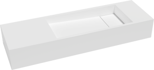 Balmani Mood handenwasser 65 x 20 cm Mat Witte Solid Surface
