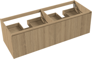 Balmani Fila zwevende wastafelonderkast 150 x 55 cm fineer naturel eiken 2 lades