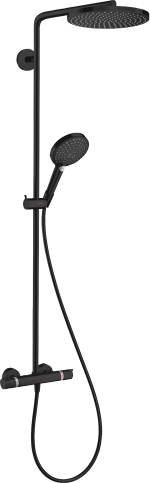Hansgrohe Raindance Select S 240 Powderrain colonne de douche de pluie mitigeur thermostatique Noir Mat