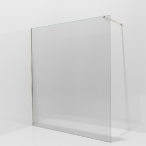 Balmani Modular inloopdouche: 180 x 200 cm, Ribs met coating, Brushed Champagne Gold profielen