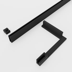 Balmani Modular L-Shape links profielenset mat zwart