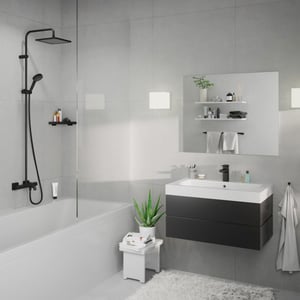 Hansgrohe Vernis Shape regendoucheset met badkraan