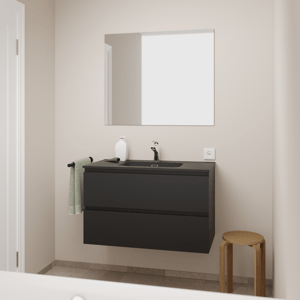 Linie Lado Badmöbel Set mit Baro Waschtisch und Badspiegel