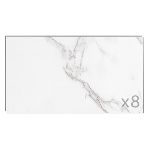 Dumaplast Dumawall+ Wandfliesen Set 8 x 37,5 x 65 cm Trapani Gloss, PVC