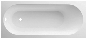 Villeroy & Boch Oberon 1-Personen-Einbaubadewanne: 180 x 80 cm, Quaryl, Weiß Glänzend