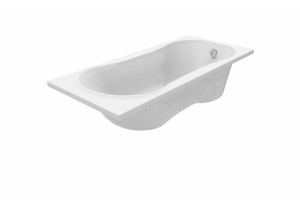 Luca Varess Trasime baignoire encastrable mono 170 x 75 cm acrylique blanc mat