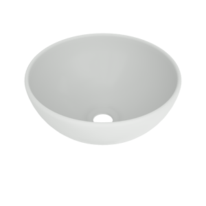 Linie Lavo Aufsatzwaschbecken: Weiß matte Keramik, rund, Ø 32 cm