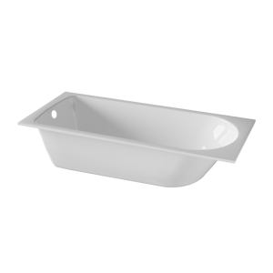 Luca Varess Snello 1-Personen-Einbaubadewanne: 170 x 75 cm, Acryl, Weiß glänzend