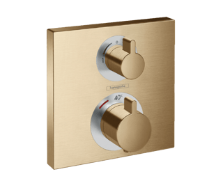 Hansgrohe Ecostat Square Thermostat-Duscharmatur: Unterputz, Brushed Bronze