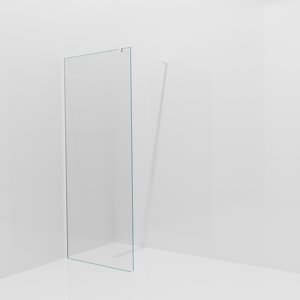 Balmani Modular inloopdouche: 90 x 200 cm, Helder glas, Mat witte profielen