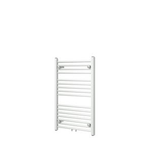 Vipera Kanza enkele handdoekradiator 50 x 80 cm centrale verwarming mat wit Zij- en middenaansluiting 448W