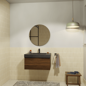 Storke Edge Badmöbel Set mit Scuro High Waschtisch und Badspiegel