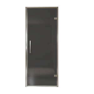 Balmani Senses Design Dusche Drehtür, Rechts, 90 cm x 210 cm, Rauchglas, Profil Chrom, inklusive Coating