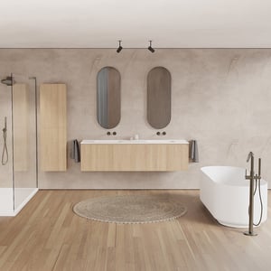 Balmani Fila Badmöbel Set mit Tablo Oval Waschtisch