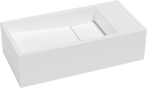 Balmani Mood handenwasser 36 x 18 cm Mat Witte Solid Surface