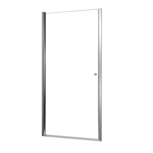 Luca Varess Kuresa Duschtür: Drehtür, 100 x 200 cm, Klarglas, Chrom Profil, glänzend