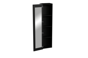 Storke Edge zwevende badkamerkast met spiegel Mat Zwart 40 x 30 x 170 cm