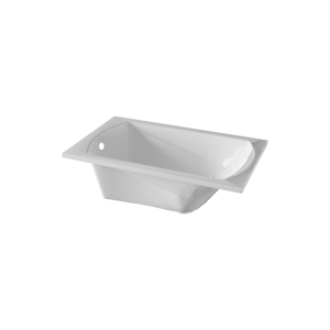 Linie Tessa Mini eenpersoons inbouwbad 120 x 70 cm acryl Hoogglans Wit