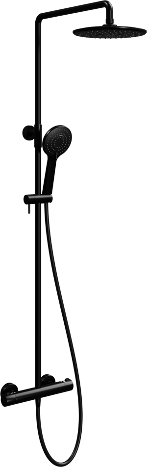 Linie Neptunus aufputz regendusche-system thermostat-armatur Schwarz Matt