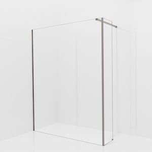 Balmani Modular inloopdouche met vaste zijwand: 160 x 200 cm, Helder glas, Brushed GunMetal profielen