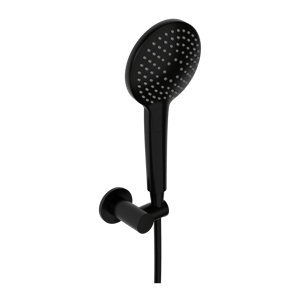 Blaufoss Round douchekop met slang 3 straalsoorten Mat Zwart