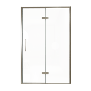 Balmani Senses Design Dusche Drehtür, Rechts, 140 cm x 210 cm, Klarglas, Profil Brushed GunMetal
