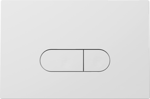 Riana plaque de déclenchement Blanc Brillant pour Geberit Duofix UP100 bâti-support