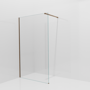 Balmani Modular douche à l'italienne: 120 x 200 cm, Verre transparent, Profil Brushed Rosegold