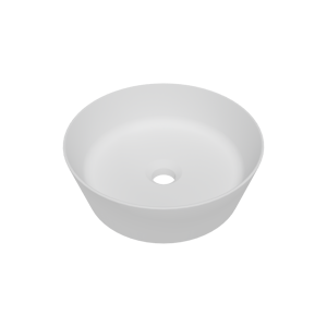 Storke Cona Aufsatzwaschbecken: Solid Surface, matt, rund, Ø 36 cm