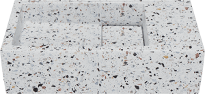 Balmani Mood Handwaschbecken: 36 x 18 cm, Bianco Nero Terrazzo
