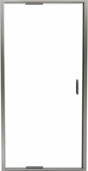 Luca Varess Vidor In porte pivotante 100 cm x 190 cm verre transparent chrome profil brillant