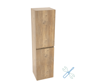 Linie Lado zwevende kolomkast zelfmontage natuur eik 35 x 30 x 140 cm