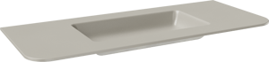 Balmani Moon Einzelwaschtisch matt seidengrau Top Solid Seidengrau Matt 130 x 55 cm