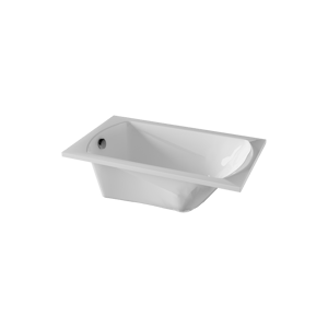 Linie Tessa Mini eenpersoons inbouwbad 120 x 70 cm acryl Glanzend Wit