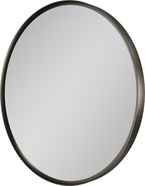 Balmani Auro miroir de toilette rond Brushed GunMetal Ø 35 cm