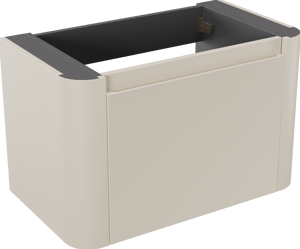 Storke Soft zwevende wastafelonderkast 80 x 46 cm Sand mat 2 lades