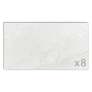 Dumaplast Dumawall+ Wandfliesen Set 8 x 37,5 x 65 cm Evora Gloss, PVC