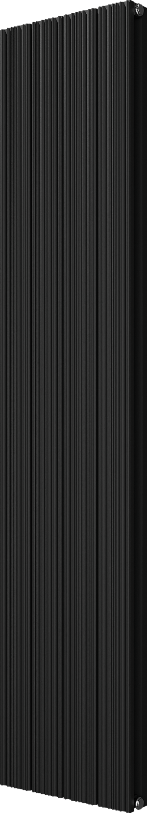 Vipera Mares Doppelhandtuchheizkörper: 37,5 x 180 cm, Zentralheizung, Schwarz matt, Seiten- & Mittelanschluss, 1477W