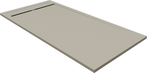 Luca Varess Dandy douchebak 180 x 90 cm composietmarmer mat zijdegrijs rock structuur