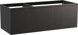 Balmani Fila zwevende wastafelonderkast 135 x 55 cm asymmetrisch rechts fineer zwart eiken 4 lades