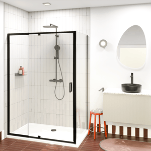 Luca Varess Vidor Telescope douche d'angle avec porte pivotante