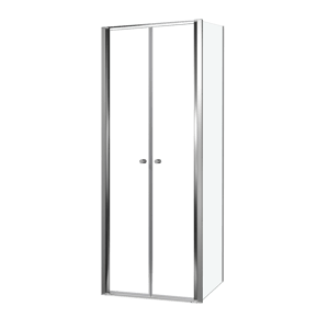 Luca Varess Kuresa douchehoek met pendeldeur met vaste zijwand 80 x 90 x 200 cm helder glas en mat zwarte profielen