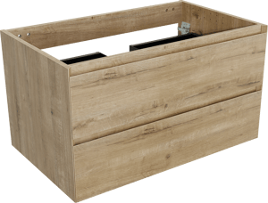 Balmani Mitra meuble sous-vasque suspendu 90 x 55 cm chêne brut 2 tiroirs